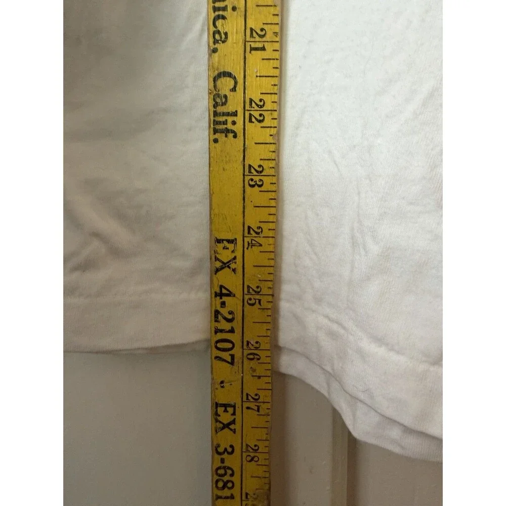 Vintage 90s Ann Taylor White T Shirt One Size Single Stitch 100% Cotton